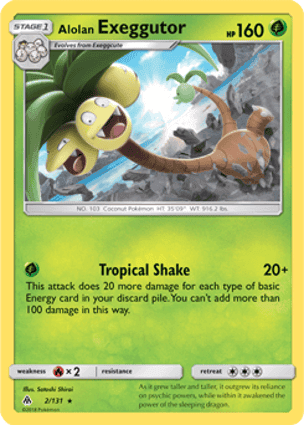 Carta Exeggutor de Alola