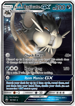 Carta Raticate de Alola-GXAlolan Raticate-GX