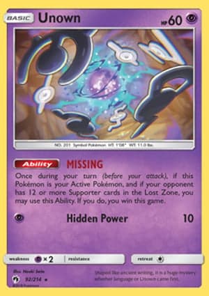 Carta Unown