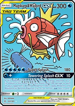 Carta Magikarp e Wailord-GXMagikarp & Wailord-GX