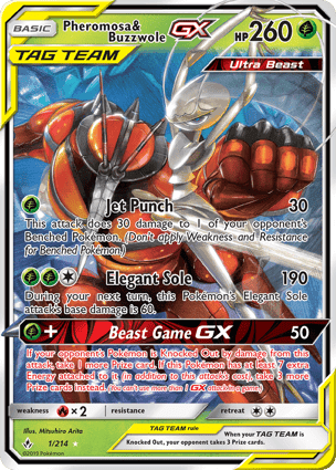 Carta Pheromosa e Buzzwole-GXPheromosa & Buzzwole-GX