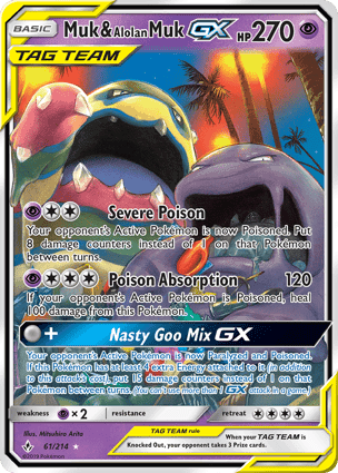 Carta Muk e Muk de Alola-GXMuk & Alolan Muk-GX