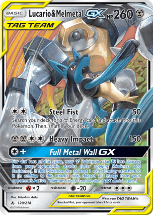 Carta Lucario e Melmetal-GXLucario & Melmetal-GX