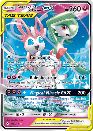 Carta Gardevoir e Sylveon-GXGardevoir & Sylveon-GX