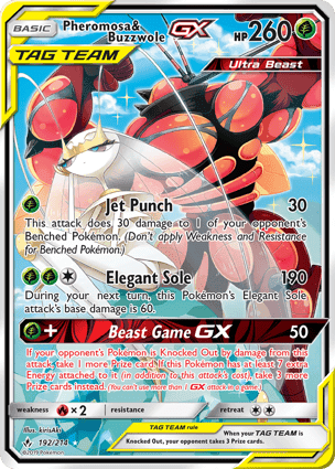 Carta Pheromosa e Buzzwole-GXPheromosa & Buzzwole-GX