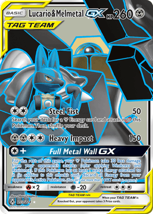 Carta Lucario e Melmetal-GXLucario & Melmetal-GX