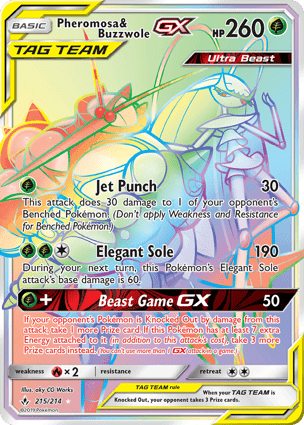 Carta Pheromosa e Buzzwole-GXPheromosa & Buzzwole-GX