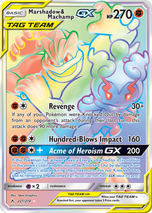 Carta Marshadow e Machamp-GXMarshadow & Machamp-GX