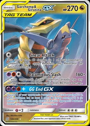 Carta Garchomp e Giratina-GXGarchomp & Giratina-GX
