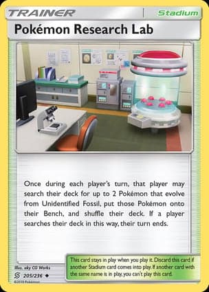 Carta Laboratório de Pesquisas Pokémon
