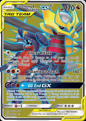 Carta Garchomp e Giratina-GXGarchomp & Giratina-GX