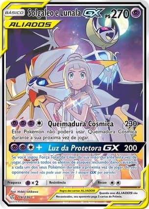 Carta Solgaleo e Lunala-GXSolgaleo & Lunala-GX
