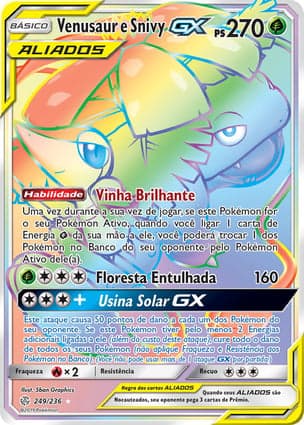 Carta Venusaur e Snivy-GXVenusaur & Snivy-GX