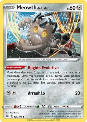 Carta Meowth de Galar