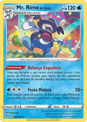 Carta Mr. Rime de Galar Galarian Mr. Rime