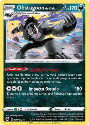 Carta Obstagoon de Galar
