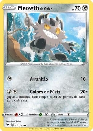 Carta Meowth de Galar