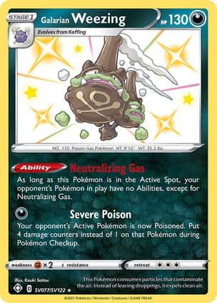 Carta Weezing de Galar Galarian Weezing