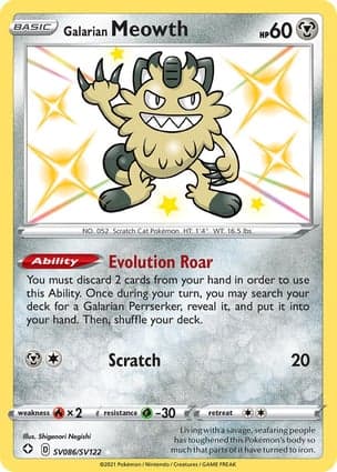Carta Meowth de Galar