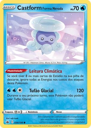 Carta Castform Forma Nevada
