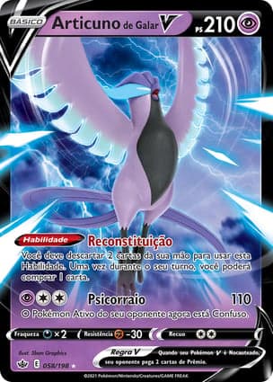 Carta Articuno de Galar VGalarian Articuno V
