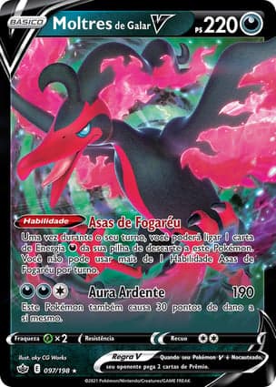 Carta Moltres de Galar VGalarian Moltres V