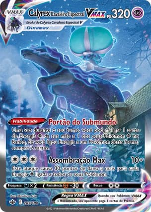 Carta Calyrex Cavaleiro Espectral VMAXShadow Rider Calyrex VMAX