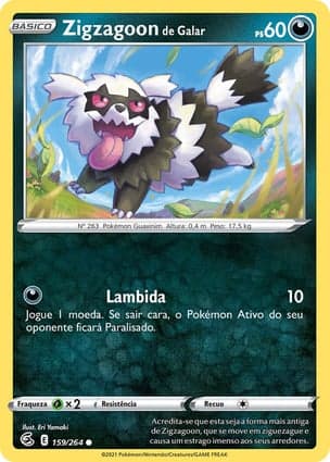 Carta Zigzagoon de Galar