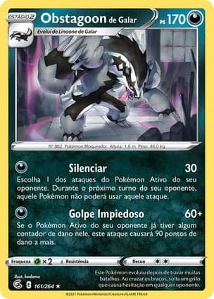 Carta Obstagoon de Galar