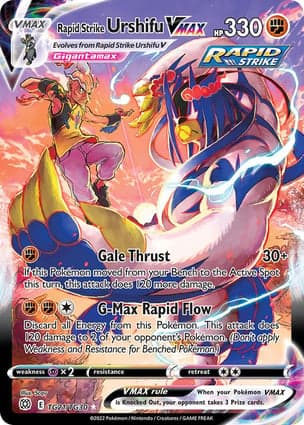 Carta Urshifu Golpe Fluido VMAXRapid Strike Urshifu VMAX
