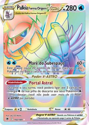 Carta Palkia Forma Origem V-ASTROOrigin Forme Palkia VSTAR (Secret)