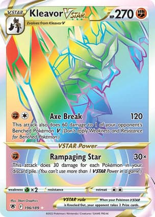 Carta Kleavor V-ASTROKleavor VSTAR (Secret)