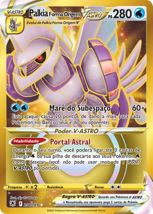 Carta Palkia Forma Origem V-ASTROOrigin Forme Palkia VSTAR (Secret)