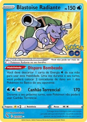 Carta Blastoise Radiante