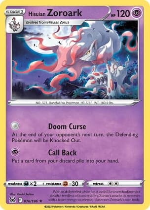 Carta Zoroark de Hisui
