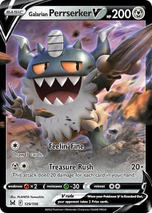 Carta Perrserker de Galar VGalarian Perrserker V