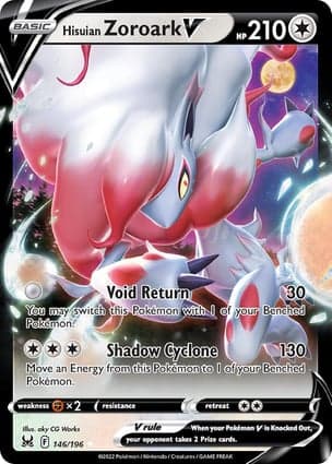 Carta Zoroark de Hisui VHisuian Zoroark V