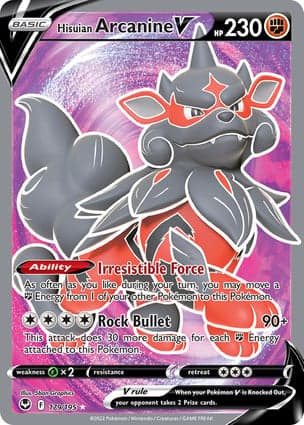 Carta Arcanine de Hisui VHisuian Arcanine V (Full Art)