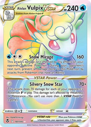 Carta Vulpix de Alola V-ASTROAlolan Vulpix VSTAR (Secret)