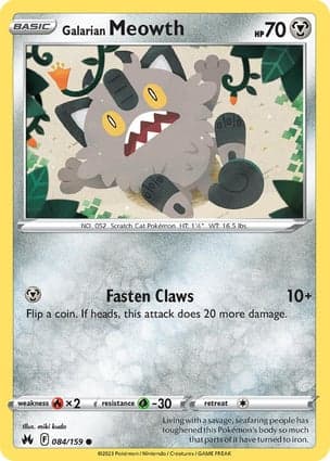 Carta Meowth de Galar