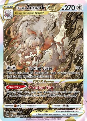 Carta Zoroark de Hisui V-ASTROHisuian Zoroark VSTAR