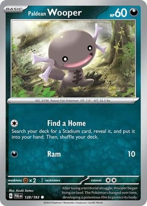 Carta Wooper de Paldea