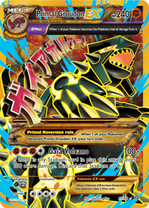 Carta Groudon Primitivo-EXPrimal Groudon-EX