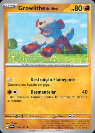 Carta Growlithe de Hisui