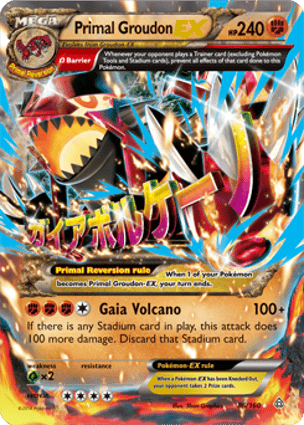Carta Groudon Primitivo-EXPrimal Groudon-EX