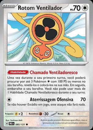 Carta Rotom Ventilador