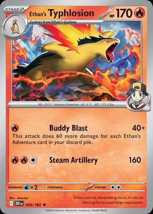 Carta Ethan's Typhlosion (Destined Rivals Stamp)