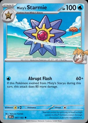 Carta Starmie da Misty
