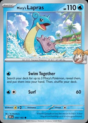 Carta Lapras da Misty