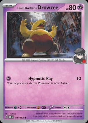 Carta Drowzee da Equipe Rocket